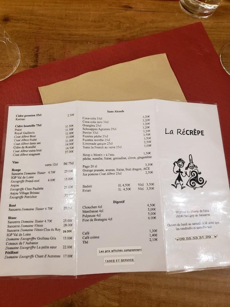 La récrêpe - Menu Image 1